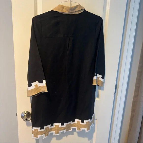 TUCKERNUCK X ATLANTIC-PACIFIC Black and Tan Collier Dress | S - Picture 6 of 6